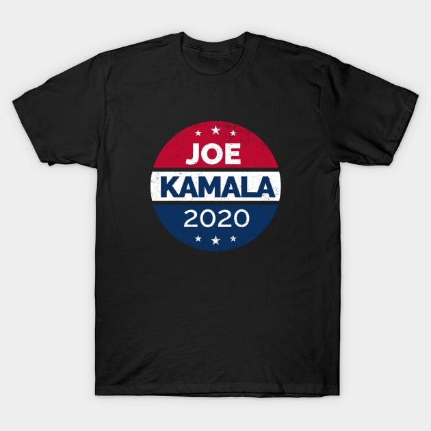 Joe Kamala 2020 Election Vintage Button Biden Harris T-Shirt by bonmotto